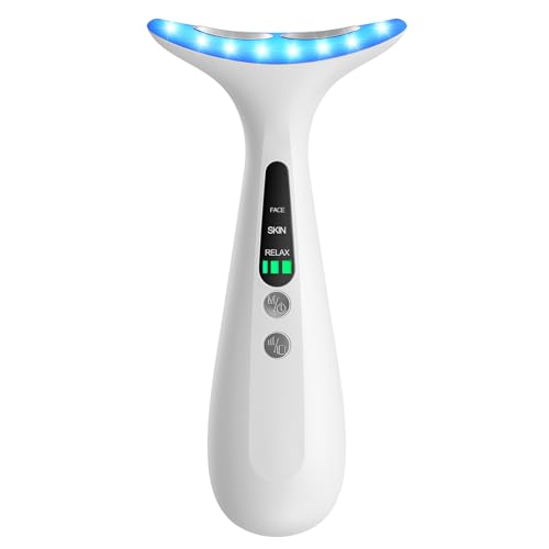 218qXA87dIL Facial and Neck Massager for Face, Neck - Skin Lifting & Firming - Wrinkle & Dark Circle Reducer - at Home Skin Care Face Sculpting Tool and Neck Massager-Sugar Pink