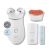 NuFACE TRINITY+ Microcurrent Facial Device + LED Red Light Wrinkle Reducer Attachment - FDA Cleared Skin Tightening Device + Microcurrent Gel Activator & Silk Creme