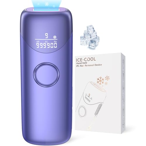 41cIofrrqhL Laser Hair Removal Ubroo IPL Hair Removal Device with 5℃ Ice Cooling, 3 In 1 Painless Hair Removal For Women Men Permanent Face Body Beauty Care (Gold)