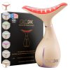 41mmtzrYvkL GLO24K Red Light Face & Neck Beauty Device – 3-in-1 Facial Massager Tool with LED & Vibration for Skin Revitalization and Neck Firming