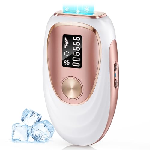 41sh5XqM3ZL IPL Laser Hair Removal Device for Women & Men - Home 45°F Ice-Cooling Contact for Painless & Long-Lasting Results, 86% Hair Reduction in 3 Weeks for Full Body & Bikini Line, Rose Gold