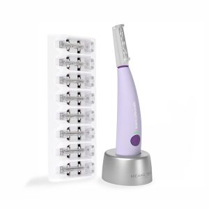 51-xvqj0guL Michael Todd Beauty Sonicsmooth Dermaplane Razor for Women Face + Eyebrow trimmer Dermaplaning System - Peach Fuzz Remover - 8 Weeks of Dermaplaning Blades