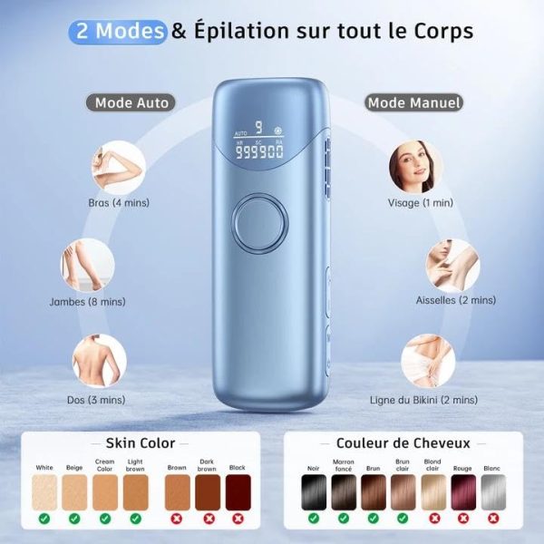 51VYF2bHAgiL Laser Hair Removal Ubroo IPL Hair Removal Device with 5℃ Ice Cooling, 3 In 1 Painless Hair Removal For Women Men Permanent Face Body Beauty Care (Gold)