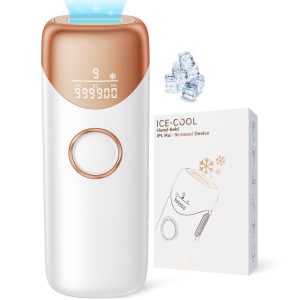 611paTxLwlL Laser Hair Removal Ubroo IPL Hair Removal Device with 5℃ Ice Cooling, 3 In 1 Painless Hair Removal For Women Men Permanent Face Body Beauty Care (Gold)