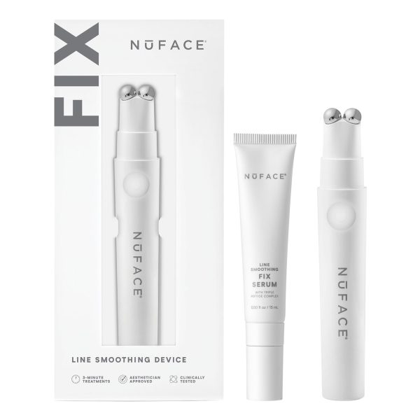NuFACE FIX MicroWand Microcurrent Facial Device, FDA Cleared - Eyes, Lips & Lines Treatment with Serum Activator - Lip Plumper, Eye Depuffing Wand, Wrinkle & Smile Line Reducer, 3 On-The-Go Modes