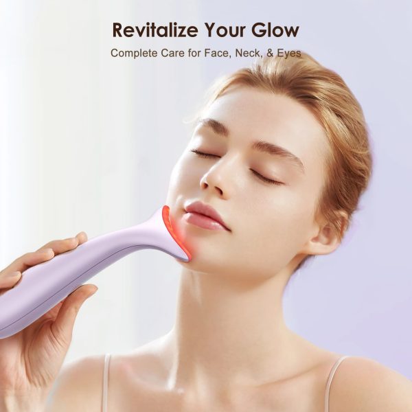 615NNRNkCzL Facial and Neck Massager for Face, Neck - Skin Lifting & Firming - Wrinkle & Dark Circle Reducer - at Home Skin Care Face Sculpting Tool and Neck Massager-Sugar Pink