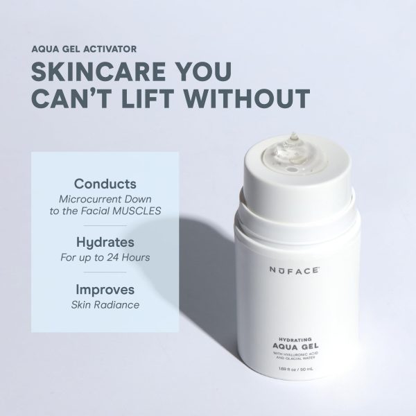 Aqua Gel Activator - Microcurrent Conductive Gel & Activator Powered by IonPlex & Hyaluronic Acid to Enhance Results of NuFACE Microcurrent Facial Device - Improves Skin Radiance (10 oz)