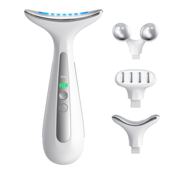 61NUh0SHmWL Facial and Neck Massager for Face, Neck - Skin Lifting & Firming - Wrinkle & Dark Circle Reducer - at Home Skin Care Face Sculpting Tool and Neck Massager-Sugar Pink