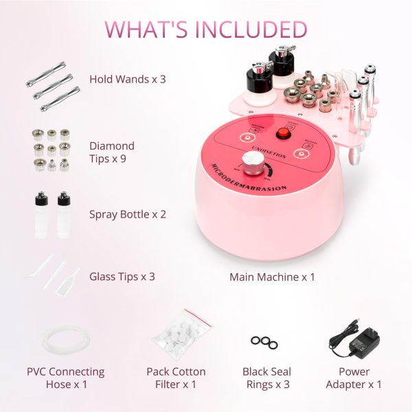 61f5FlfJYnL Diamond Microdermabrasion Machine Professional, 3 in 1 Dermabrasion Facial Peeling Skin Care Device for Salon Personal Home Use