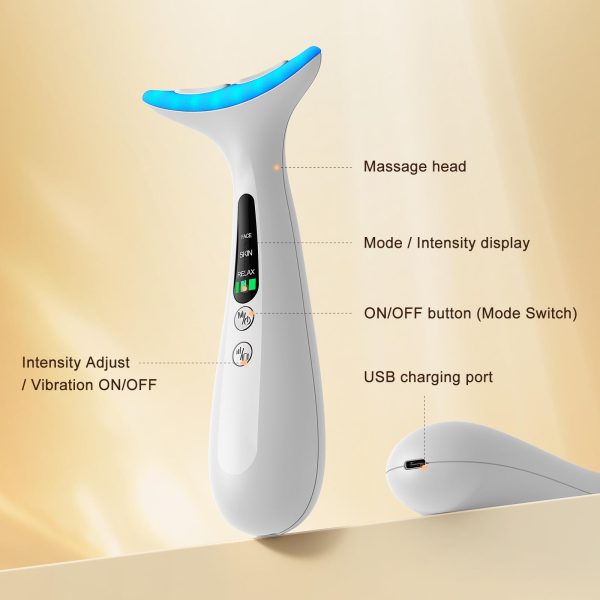 61mT9thSomL Facial and Neck Massager for Face, Neck - Skin Lifting & Firming - Wrinkle & Dark Circle Reducer - at Home Skin Care Face Sculpting Tool and Neck Massager-Sugar Pink