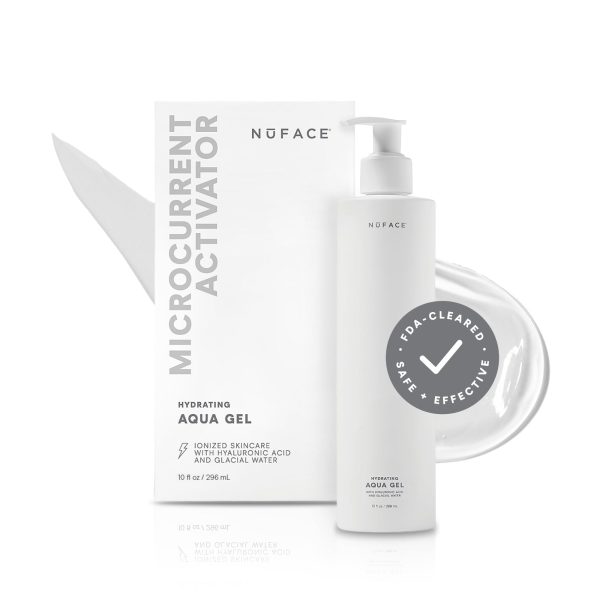 Aqua Gel Activator - Microcurrent Conductive Gel & Activator Powered by IonPlex & Hyaluronic Acid to Enhance Results of NuFACE Microcurrent Facial Device - Improves Skin Radiance (10 oz)
