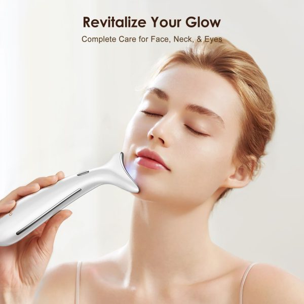 61pNLa1E35L Facial and Neck Massager for Face, Neck - Skin Lifting & Firming - Wrinkle & Dark Circle Reducer - at Home Skin Care Face Sculpting Tool and Neck Massager-Sugar Pink