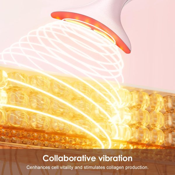 71044FS7MYL Facial and Neck Massager for Face, Neck - Skin Lifting & Firming - Wrinkle & Dark Circle Reducer - at Home Skin Care Face Sculpting Tool and Neck Massager-Sugar Pink