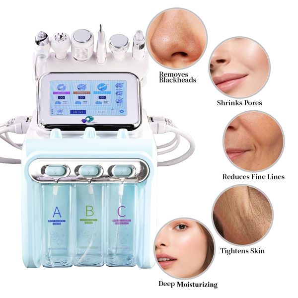 712bG81fx47L Hydrogen Oxygen Facial Care Machine Professional 6 in 1 Machine, Face Skin Care Devices for Home Beauty Salon