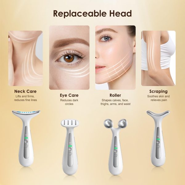 71AMSOm0syL Facial and Neck Massager for Face, Neck - Skin Lifting & Firming - Wrinkle & Dark Circle Reducer - at Home Skin Care Face Sculpting Tool and Neck Massager-Sugar Pink