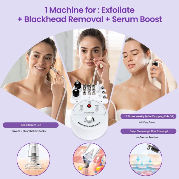 71D0LG7G0cL Diamond Microdermabrasion Machine Professional, 3 in 1 Dermabrasion Facial Peeling Skin Care Device for Salon Personal Home Use