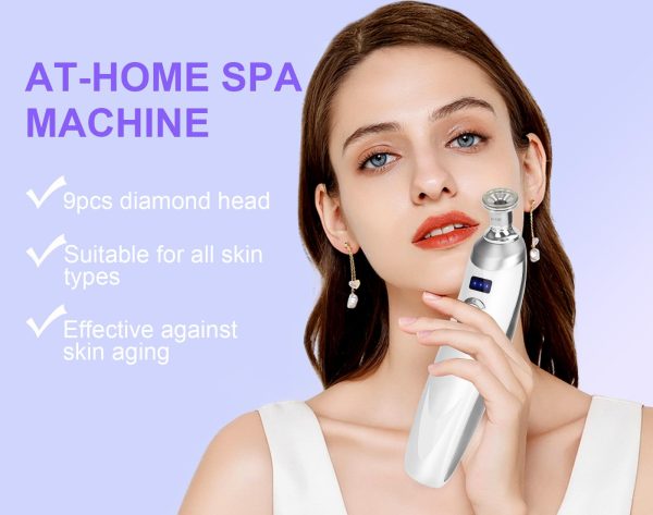 Diamond Professional Microdermabrasion Machine, Portable Dermabrasion Crystal for Facial Skin Care Tool,Face Blackhead Remover Devices Kit,Home Use Microderm Equipment for Women Men