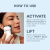 NuFACE TRINITY+ Microcurrent Facial Device + LED Red Light Wrinkle Reducer Attachment - FDA Cleared Skin Tightening Device + Microcurrent Gel Activator & Silk Creme