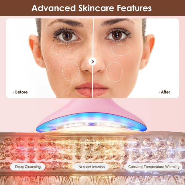 71jjX2bLm5iL Facial and Neck Massager for Face, Neck - Skin Lifting & Firming - Wrinkle & Dark Circle Reducer - at Home Skin Care Face Sculpting Tool and Neck Massager-Sugar Pink