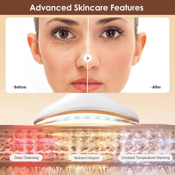 71l2Fly8PnL Facial and Neck Massager for Face, Neck - Skin Lifting & Firming - Wrinkle & Dark Circle Reducer - at Home Skin Care Face Sculpting Tool and Neck Massager-Sugar Pink