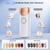 71qMjkhn1jL Laser Hair Removal Ubroo IPL Hair Removal Device with 5℃ Ice Cooling, 3 In 1 Painless Hair Removal For Women Men Permanent Face Body Beauty Care (Gold)