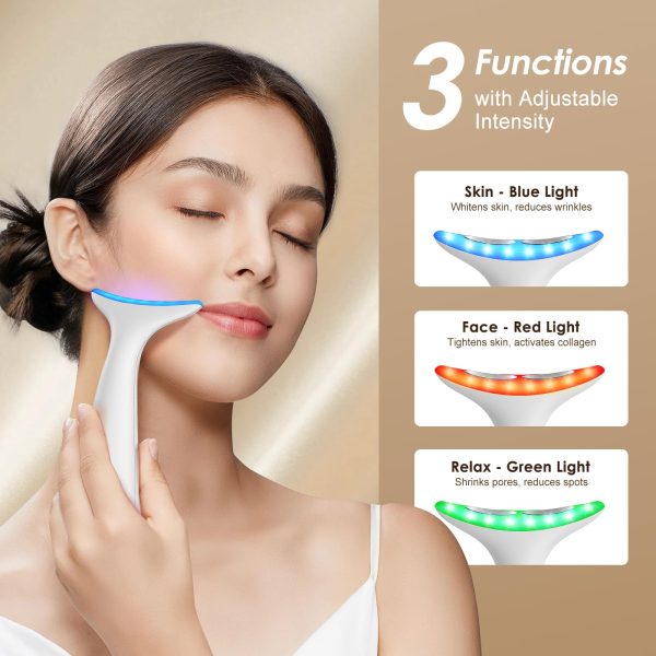 71z3tGgKv4L Facial and Neck Massager for Face, Neck - Skin Lifting & Firming - Wrinkle & Dark Circle Reducer - at Home Skin Care Face Sculpting Tool and Neck Massager-Sugar Pink